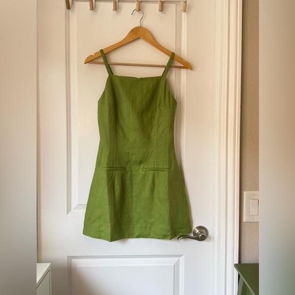 Reformation Olive Green Mini Dress - Picture 9 of 15